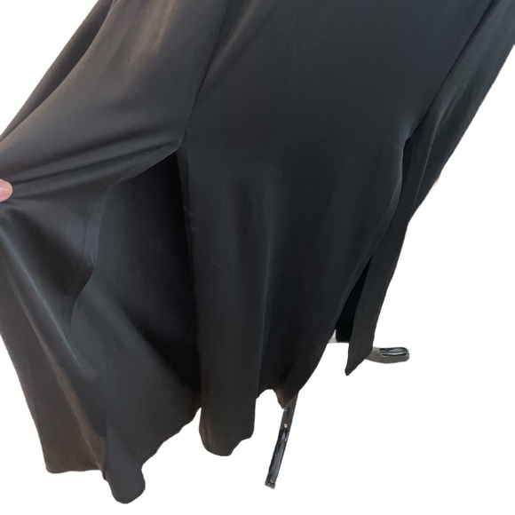 Black Stretch Halter Long Formal Beach to Resort Easy Fit Dress EUC Sz SM - Picture 8 of 13